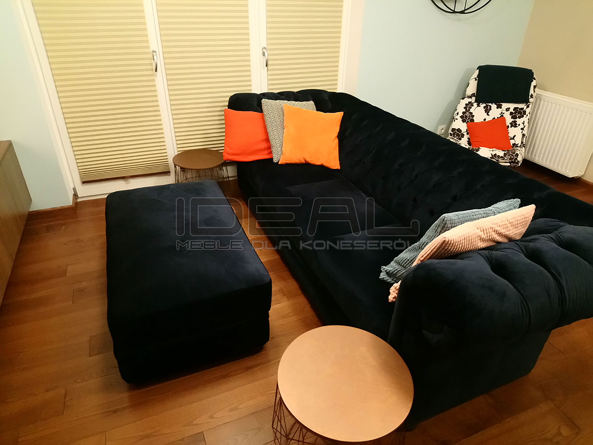 Sofa Chesterfield March Rem 4 osobowa z wygodną funkcją spania